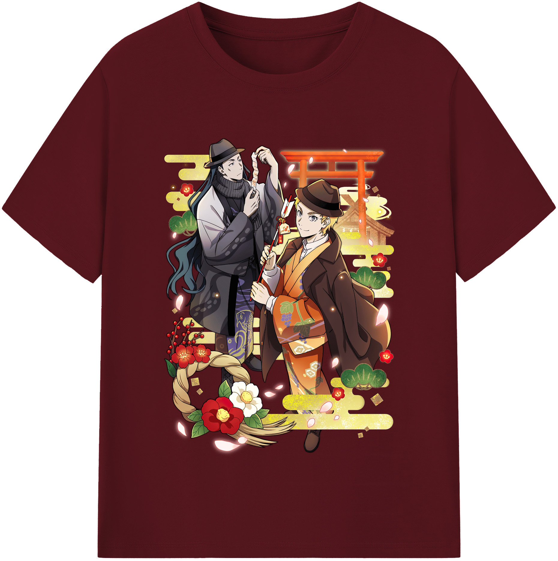 （画像用） 文豪ストレイドッグス Bungo Stray Dogs 綿100％半袖Tシャツ（フロントプリント）